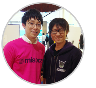 杉本勝男さん(写真右)